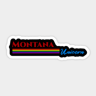 Montana Unicorn Gift Sticker